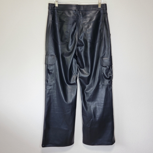 Banana Republic Vegan Leather mid-rise Cargo wide leg pants - Picture 14 of 14